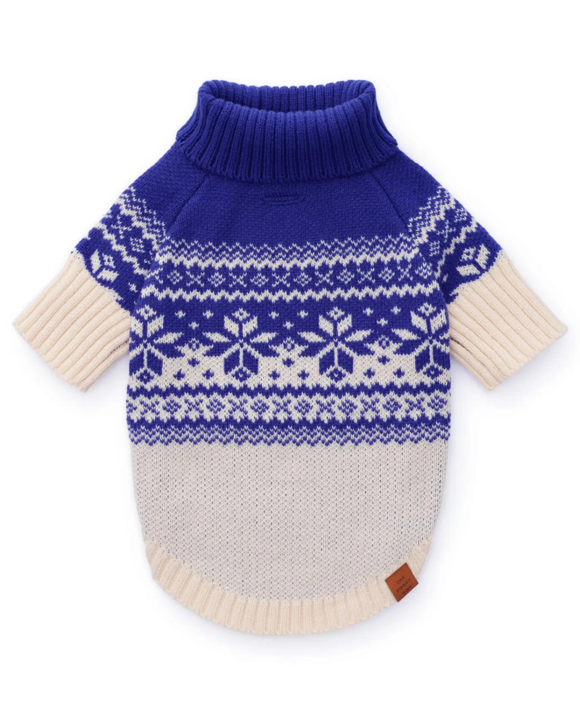 Snow Day Fair Isle Dog Sweater