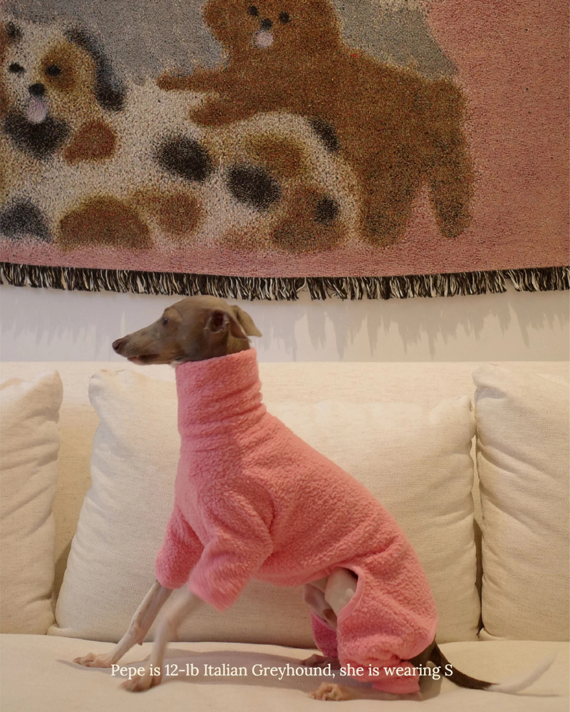 Cotton Candy Fleece Dog Onesie