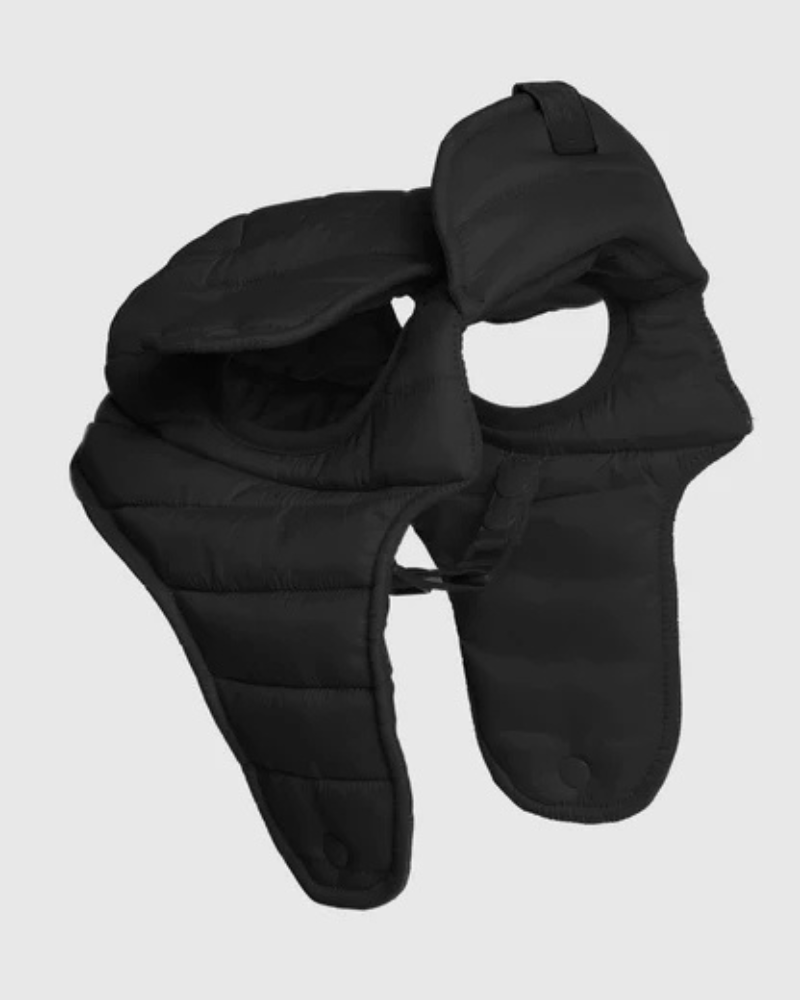 Faux-Down Dog Puffer Hat