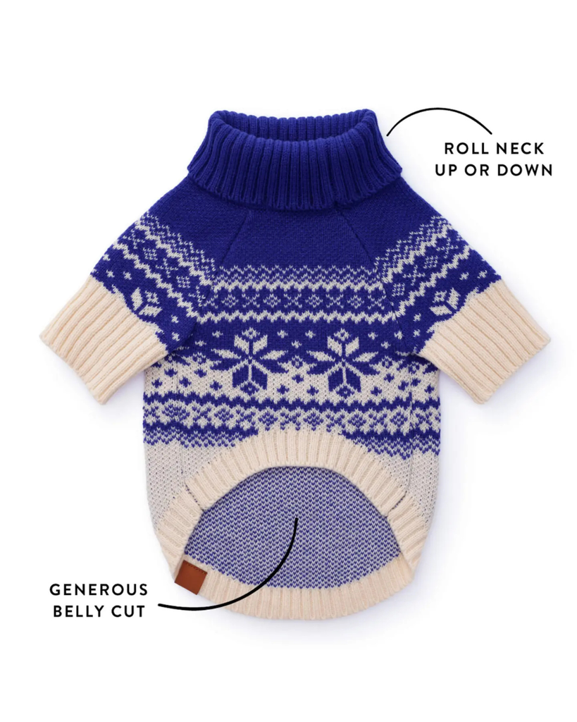 Snow Day Fair Isle Dog Sweater