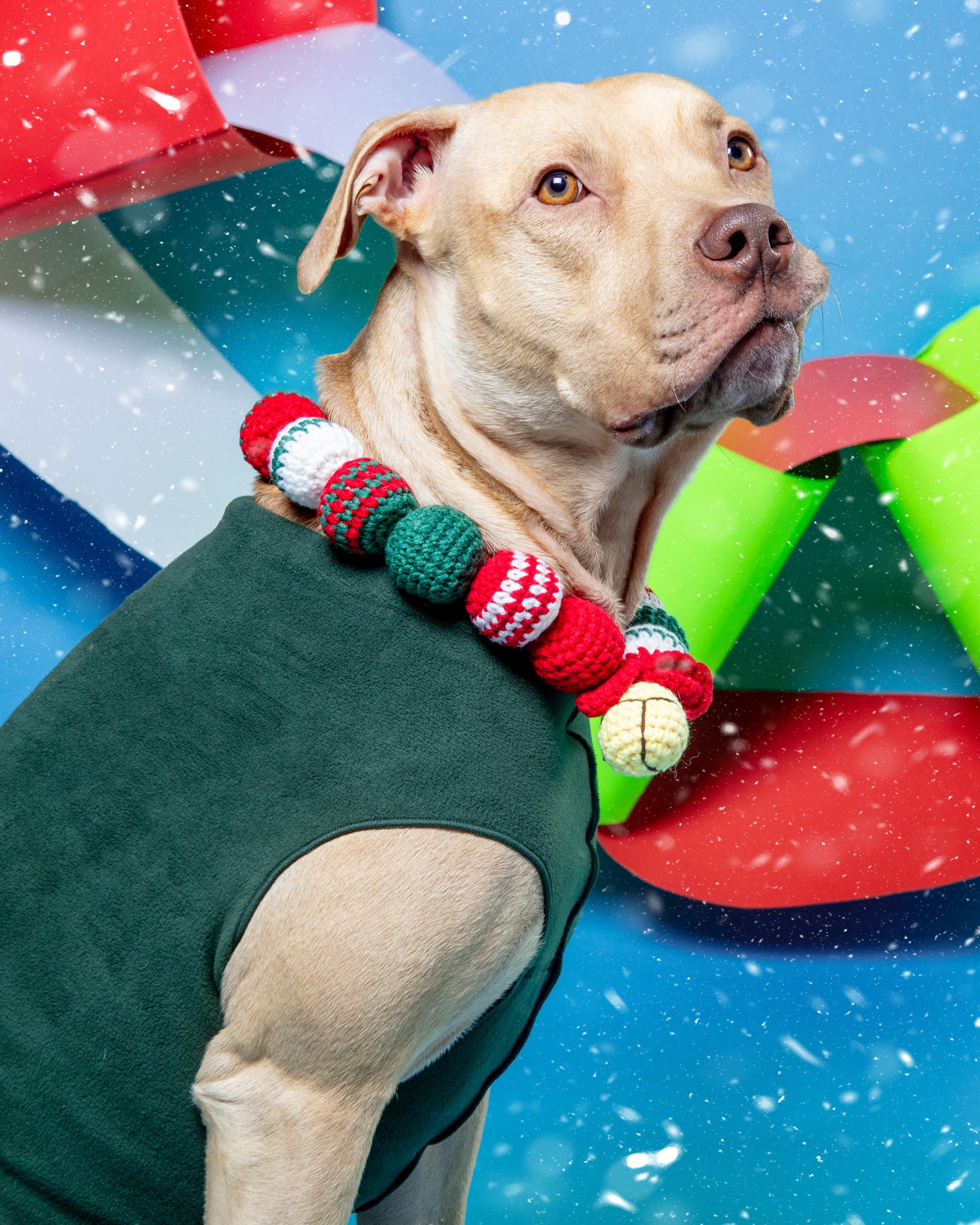 Christmas Ornament Collar Crochet Pet Bandana